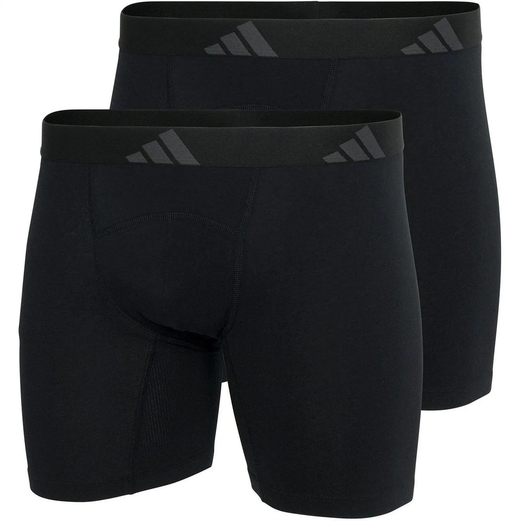 Adidas Mens Logo Boxer Briefs (Pack of 2)