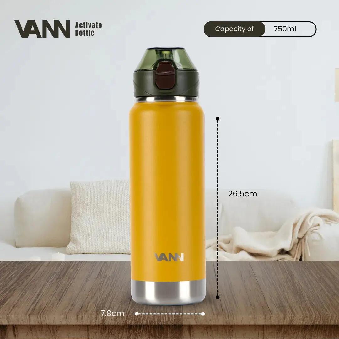 Gourde - Activate Bottle 750 ML - inox, bouchon a paille clic - Golden Amber 6/11