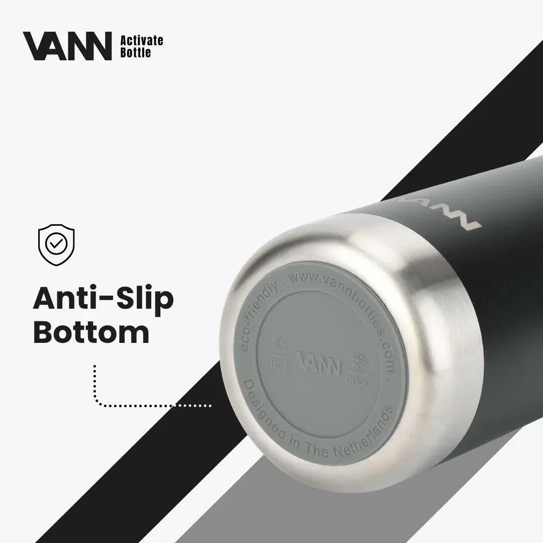Drinkfles - Activate Bottle 750 ML - RVS met klik-rietjesdop - Zwart 9/11