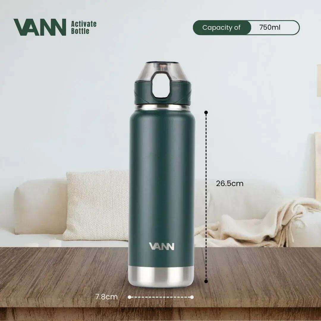 Drinkfles - Activate Bottle 750 ML - RVS met klik-rietjesdop - Dark Forest 5/11