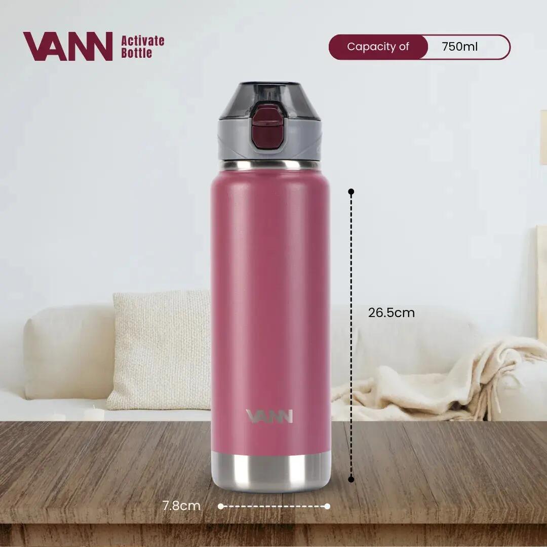 Drinkfles - Activate Bottle 750 ML - RVS met klik-rietjesdop - Wild Orchid 5/11