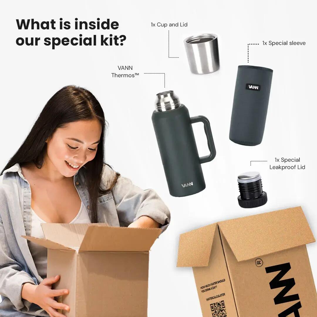 Thermoskan - Thermos 1,2 L - RVS, 36 uur koud, lekvrij - outdoor 6/10