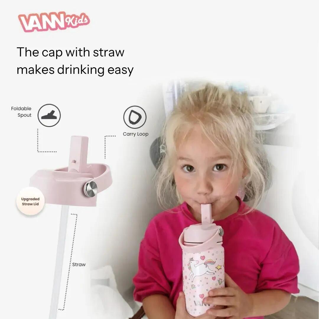 Gourde - Kids Bottle 400 ML - gourde enfant à paille, inox - Jungle 5/9