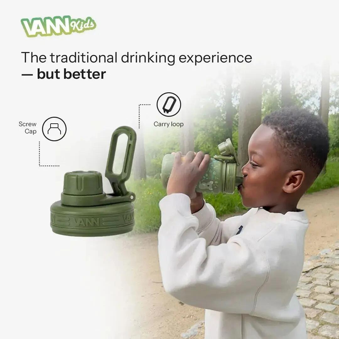 Gourde - Kids Bottle 400 ML - gourde enfant à paille, inox - Jungle 4/9
