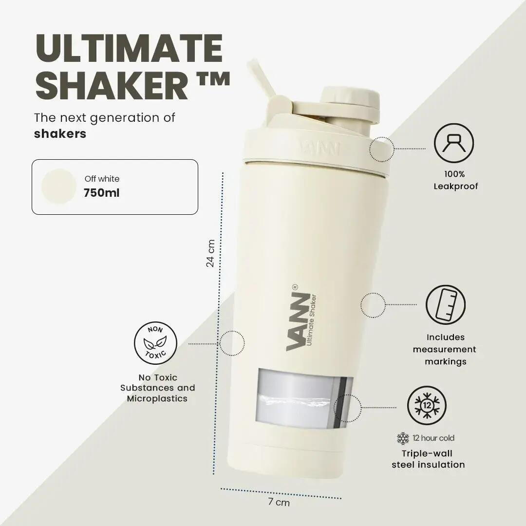Shaker - Ultimate Shaker 750 ML - inox triple paroi, proteines - Off-white 2/11