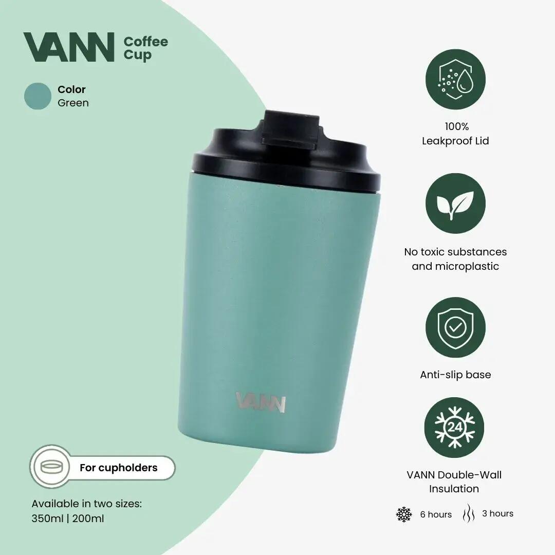 Mug de voyage - Koffiebeker 220 ML - inox double paroi, etanche - Highland Green 2/8