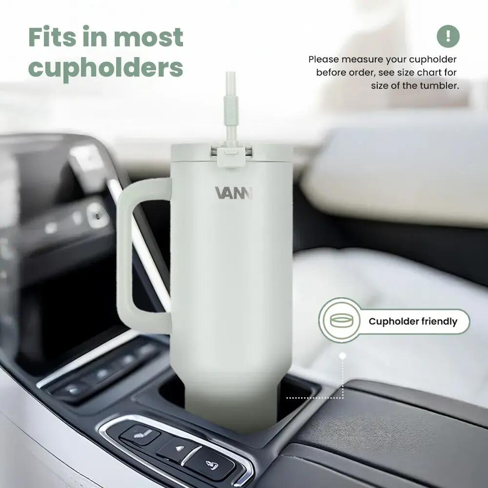 Drinkfles - One Tumbler 1,2 L - RVS met rietje, lekvrij - Arctic Sage 8/12