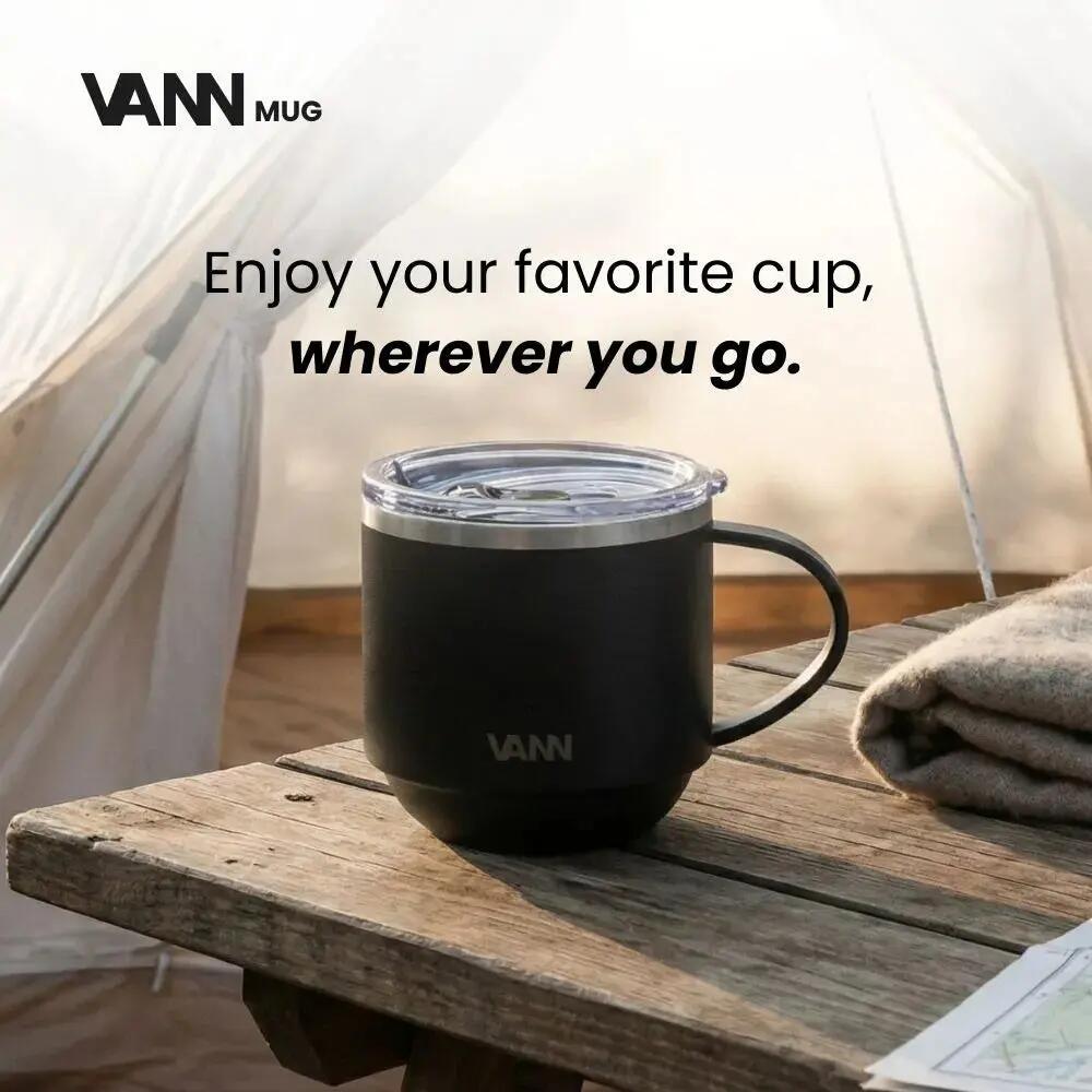 Bouteille isotherme - VANN Mug 330 ML - mug inox, couvercle coulissant 8/10
