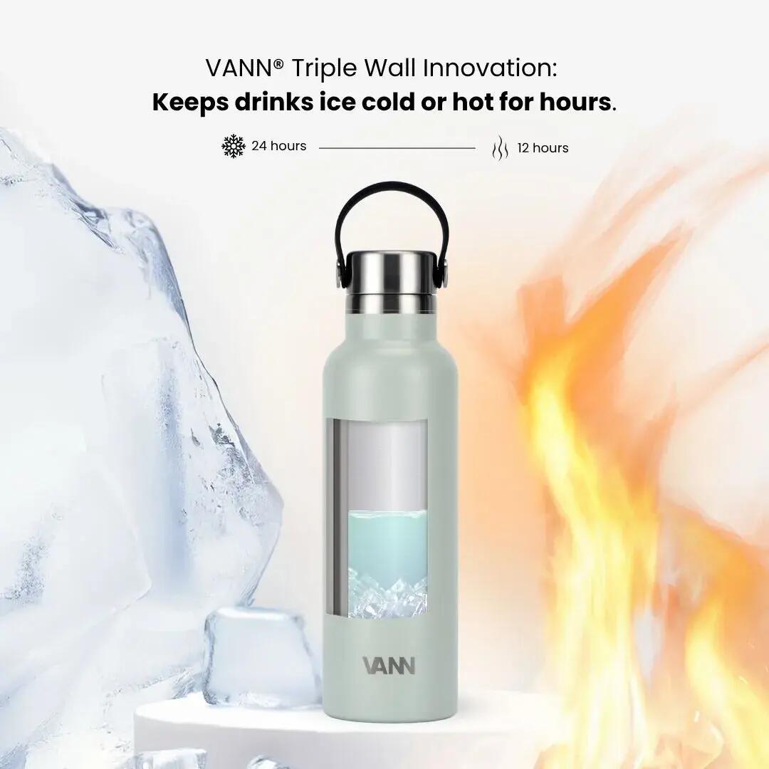 Drinkfles - Essential Bottle 600 ML - 100% RVS, plasticvrij - Arctic Sage 4/10