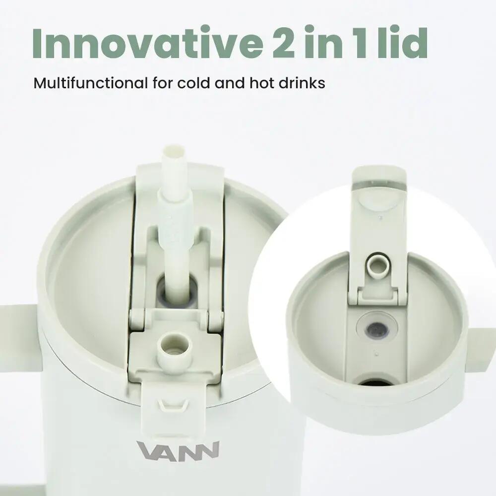 Drinkfles - One Tumbler 1,2 L - RVS met rietje, lekvrij - Arctic Sage 6/12