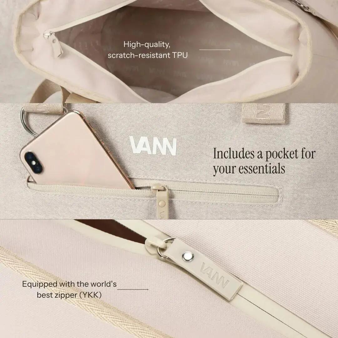 Koeltas - Pulse Totebag 28 L - strandtas met rits, 16 u koud - Oatmeal 6/11