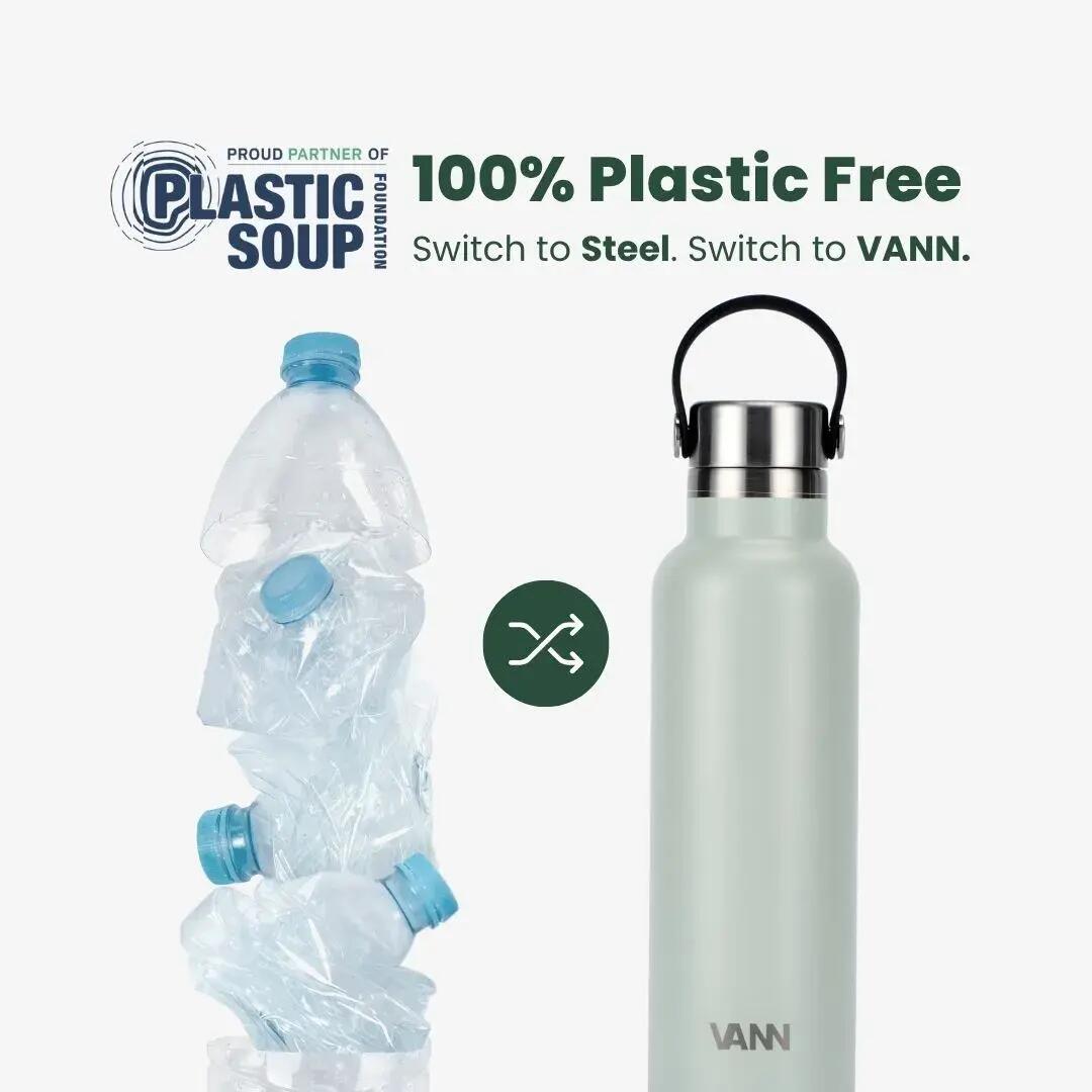 Drinkfles - Essential Bottle 600 ML - 100% RVS, plasticvrij - Arctic Sage 3/10