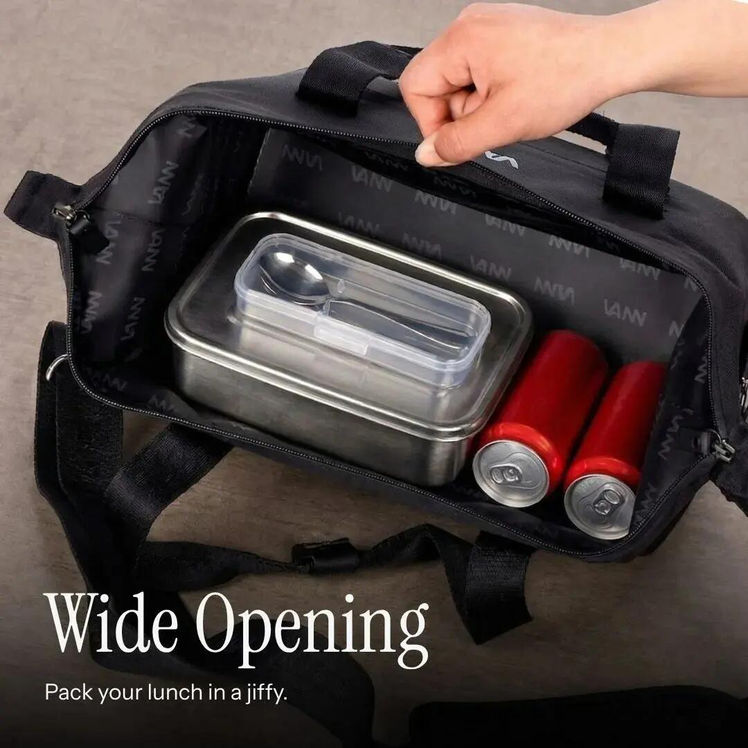 Koeltas - Ease Lunchbag 6 L - lunchtas, 12 u koud - Zwart 6/12
