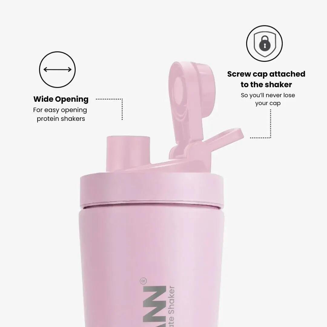Shaker - Ultimate Shaker 750 ML - 3-wandig RVS proteineshaker - Roze 5/12