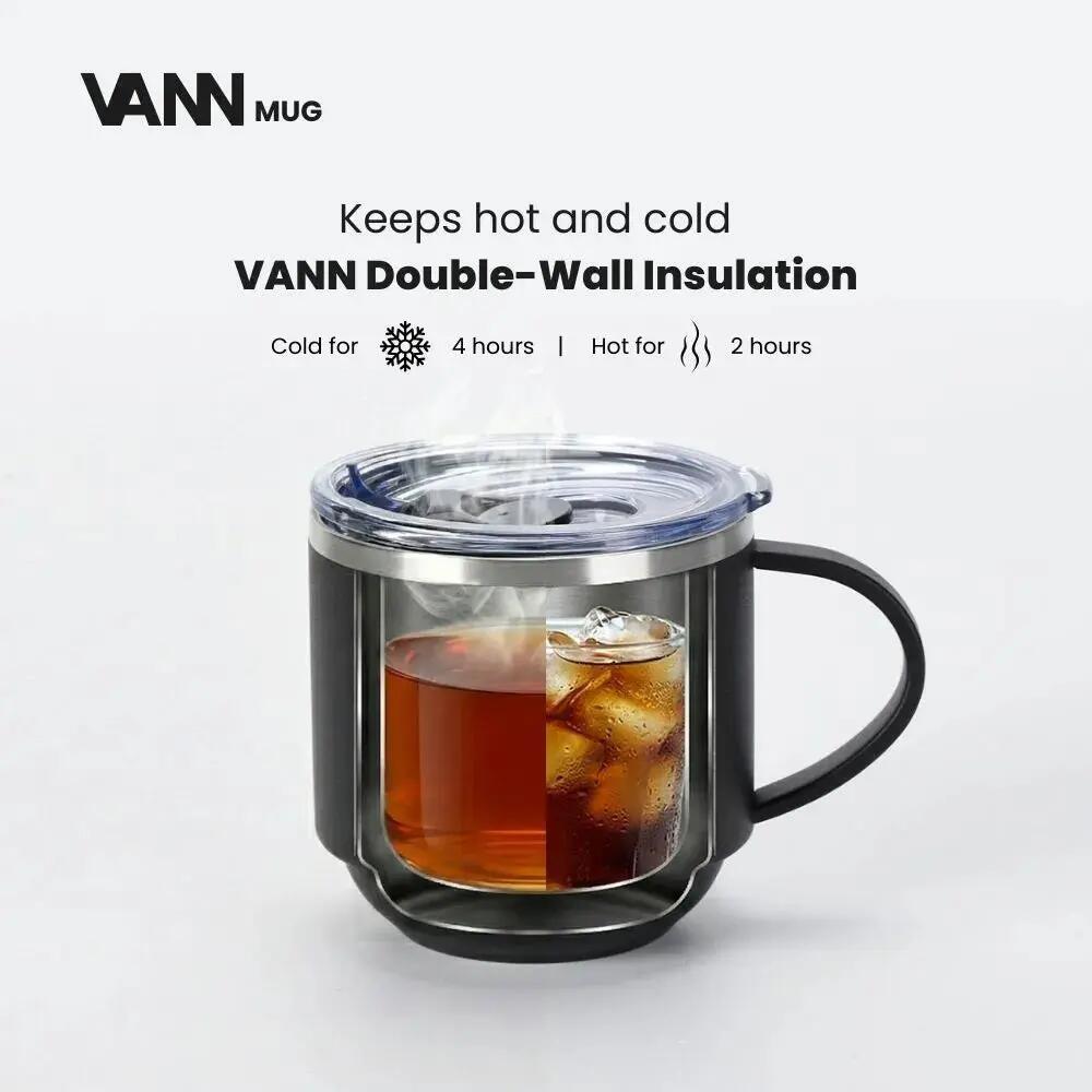 Bouteille isotherme - VANN Mug 330 ML - mug inox, couvercle coulissant 5/10