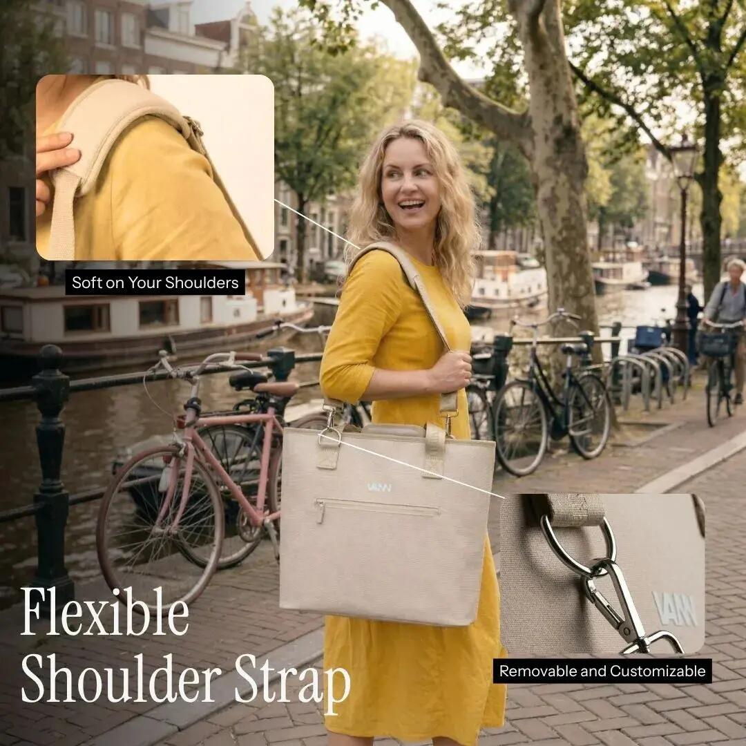 Koeltas - Pulse Totebag 28 L - strandtas met rits, 16 u koud - Oatmeal 4/11