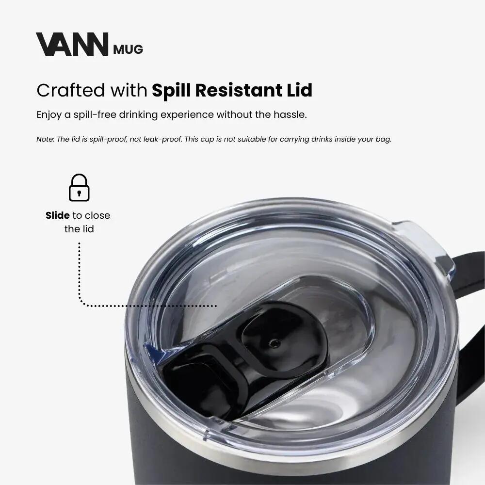 Bouteille isotherme - VANN Mug 330 ML - mug inox, couvercle coulissant 4/10