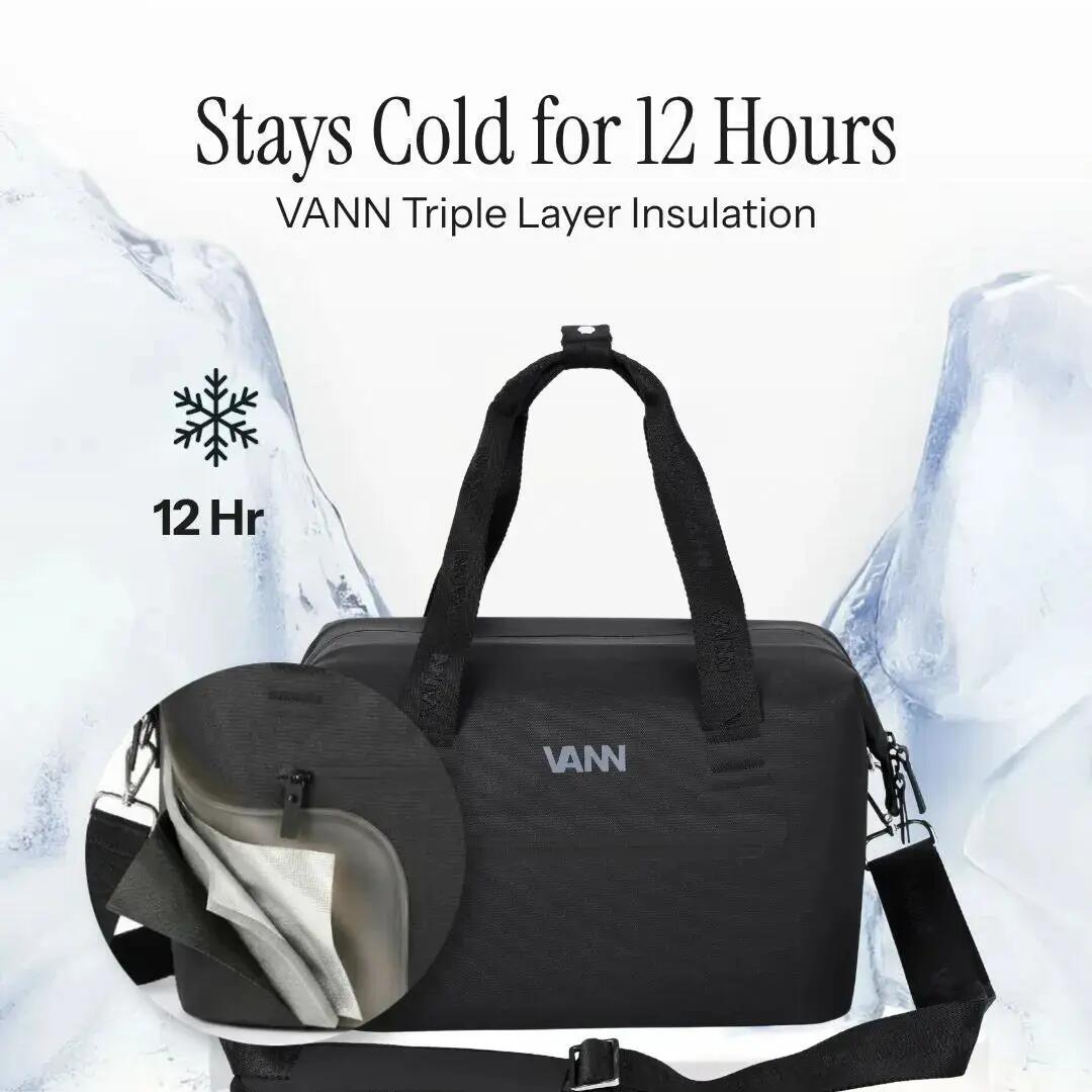 Koeltas - Ease Lunchbag 6 L - lunchtas, 12 u koud - Zwart 3/12