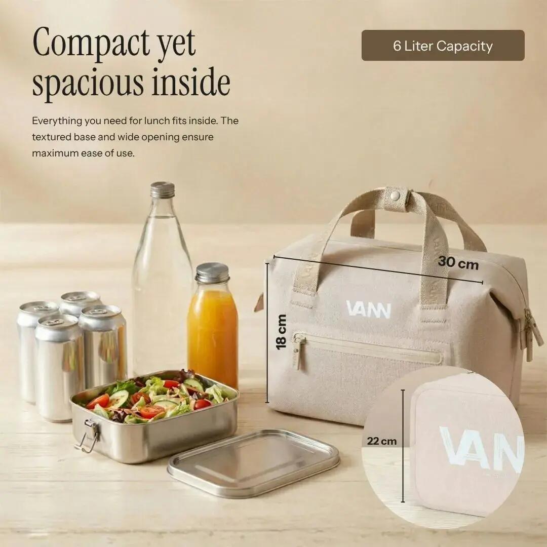 Koeltas - Ease Lunchbag 6 L - lunchtas, 12 u koud - Oatmeal 2/12