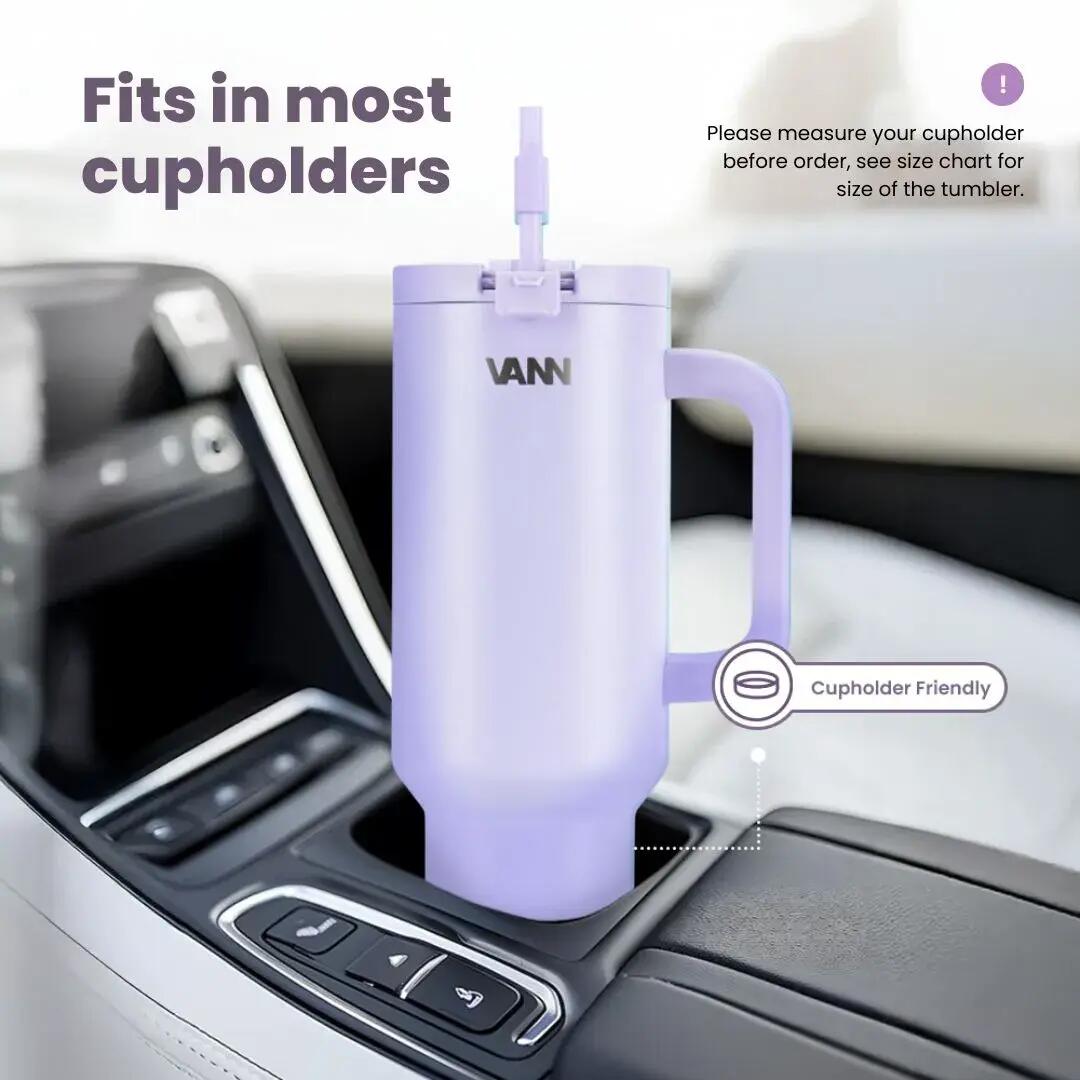 Drinkfles - One Tumbler 1,2 L - RVS met rietje, lekvrij - Love Lila 8/11