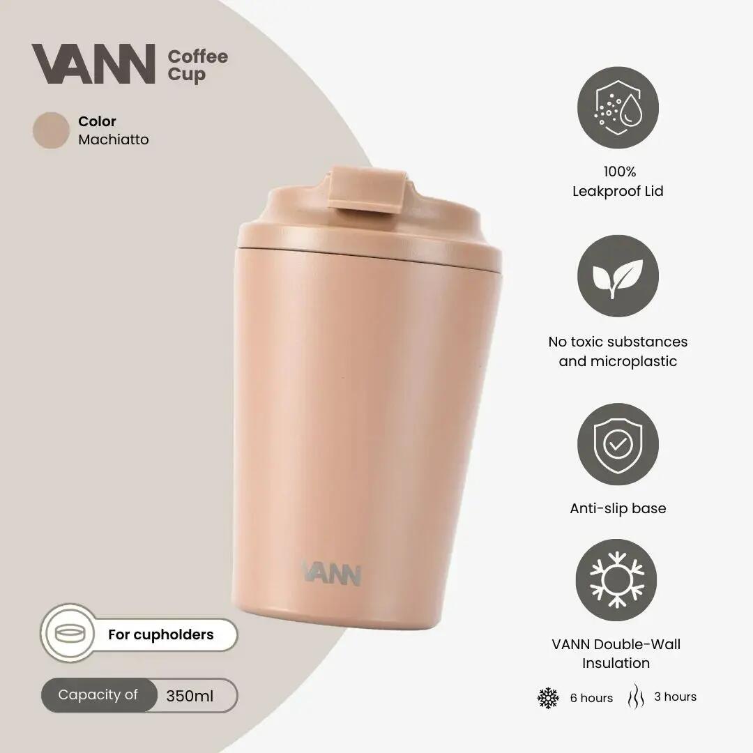 Mug de voyage - Koffiebeker 350 ML - inox double paroi, etanche - Macchiato 2/9