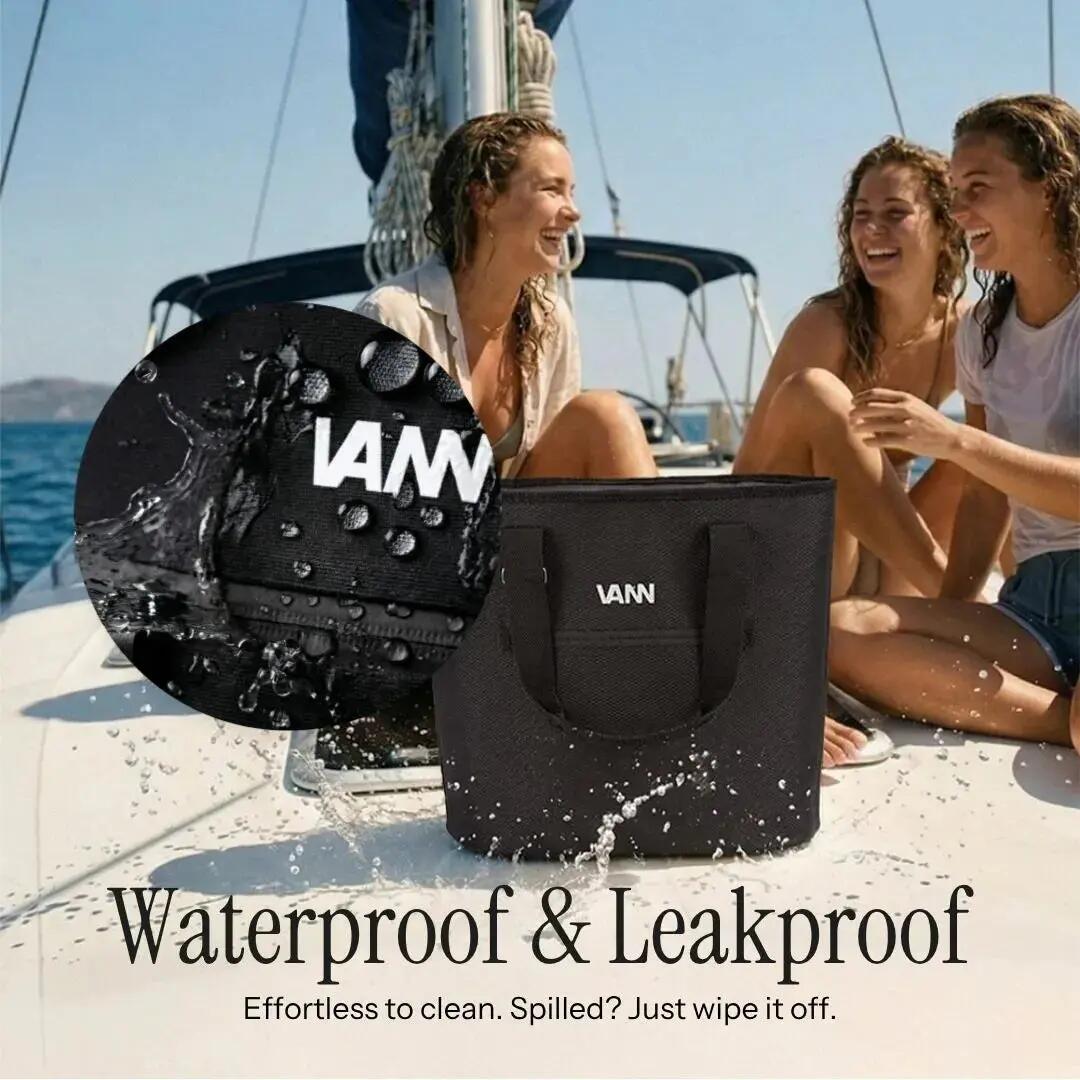 Koeltas - Pulse Totebag 28 L - strandtas met rits, 16 u koud - Zwart 5/11