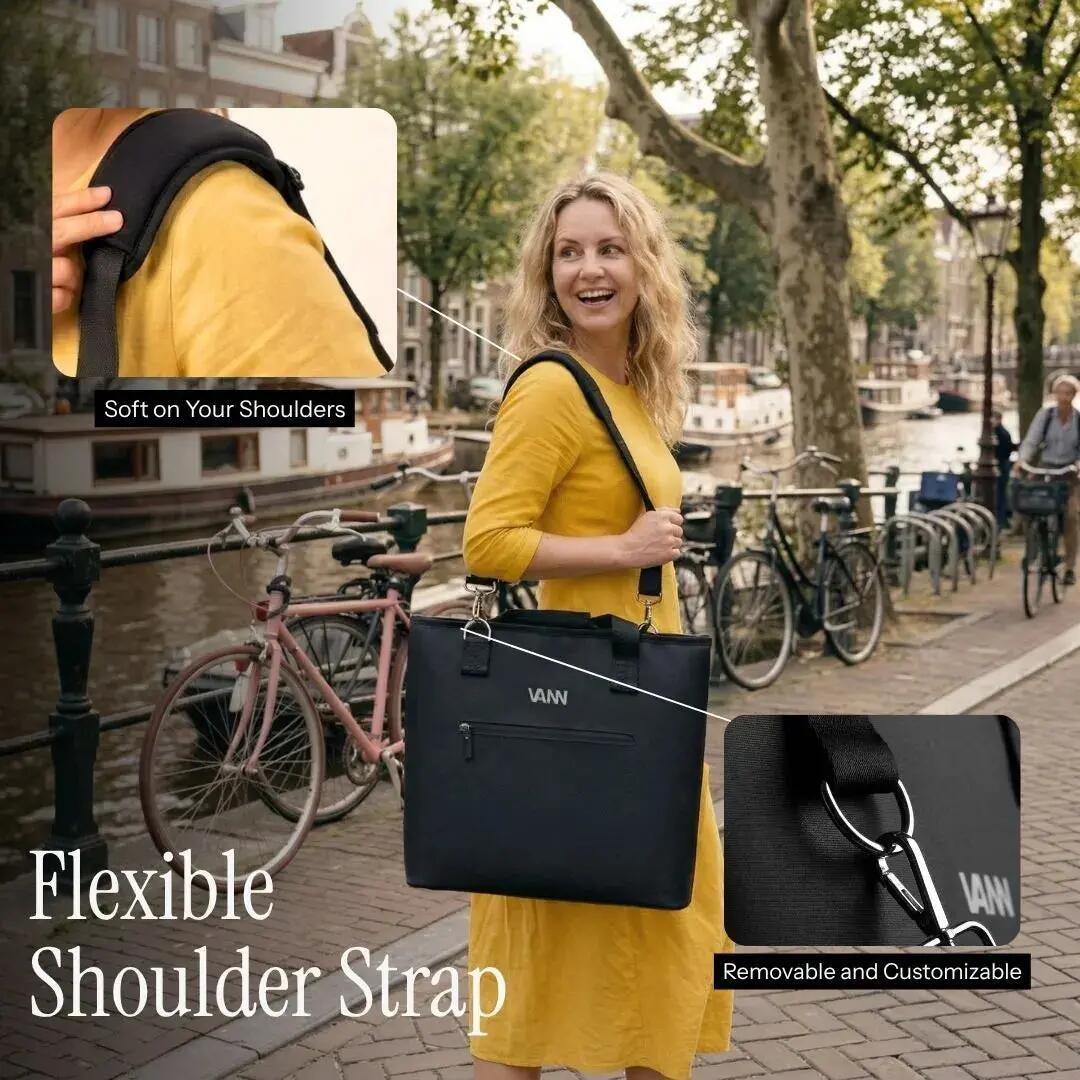 Koeltas - Pulse Totebag 28 L - strandtas met rits, 16 u koud - Zwart 4/11