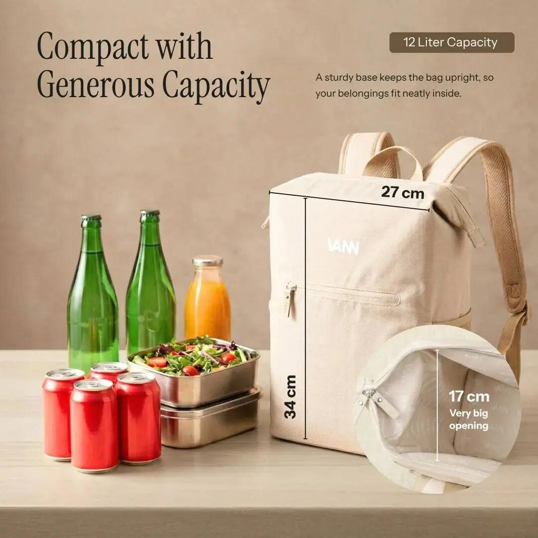 Koeltas - Motion Backpack 12 L - koelrugzak, 16 u koud - Oatmeal 2/12