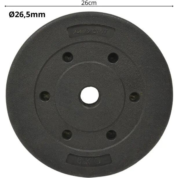 Gewichtheberplatte Enero Fit 5kg 26,5 mm 3/5