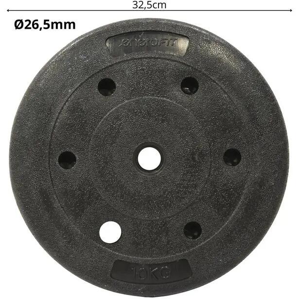Talerz 10 kg do podnoszenia ciężarów Enero Fit 26,5 mm 3/5