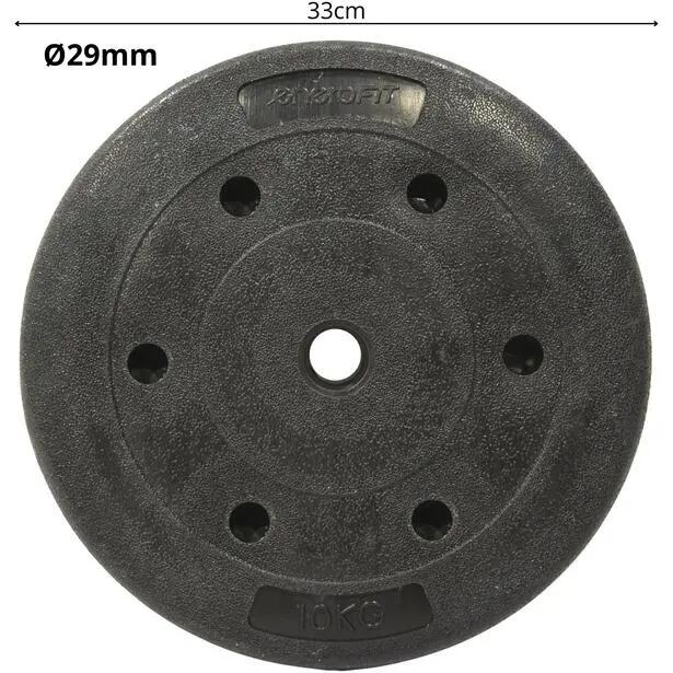 Gewichtheberplatte Enero Fit 10kg 29,5 mm 3/5