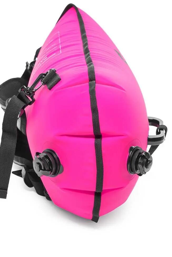 Boya inflable para natación en aguas abiertas DRY BAG Rosa 3/5