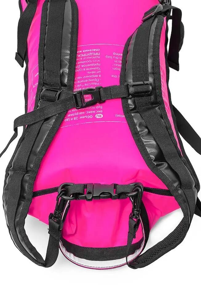 Boya inflable para natación en aguas abiertas DRY BAG Rosa 2/5