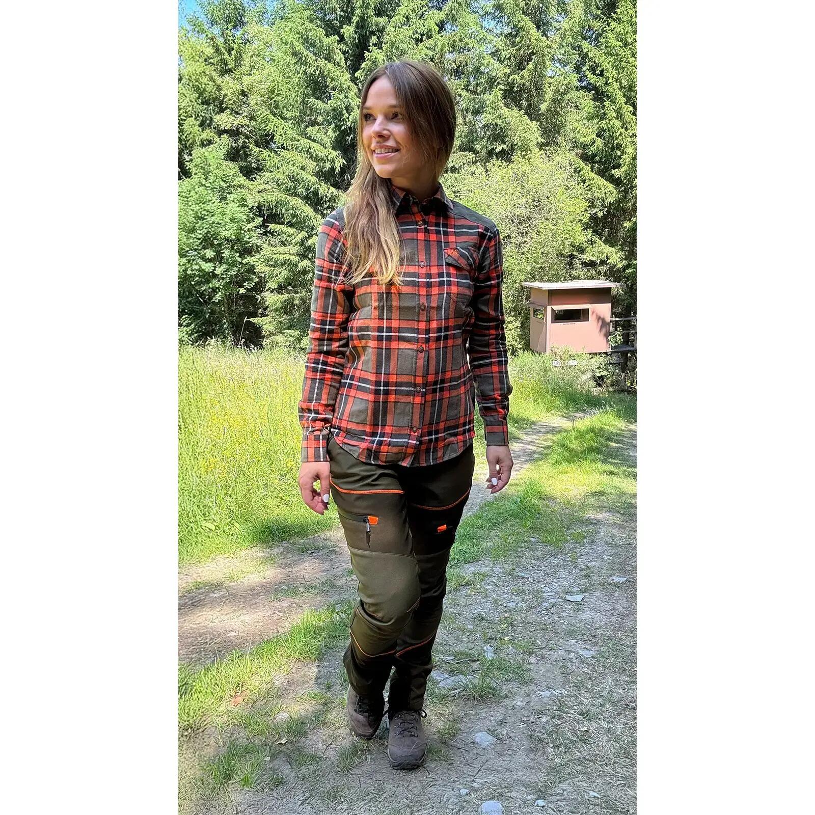 Chemise à carreaux manches longues femme Akah Fuchs 4/4