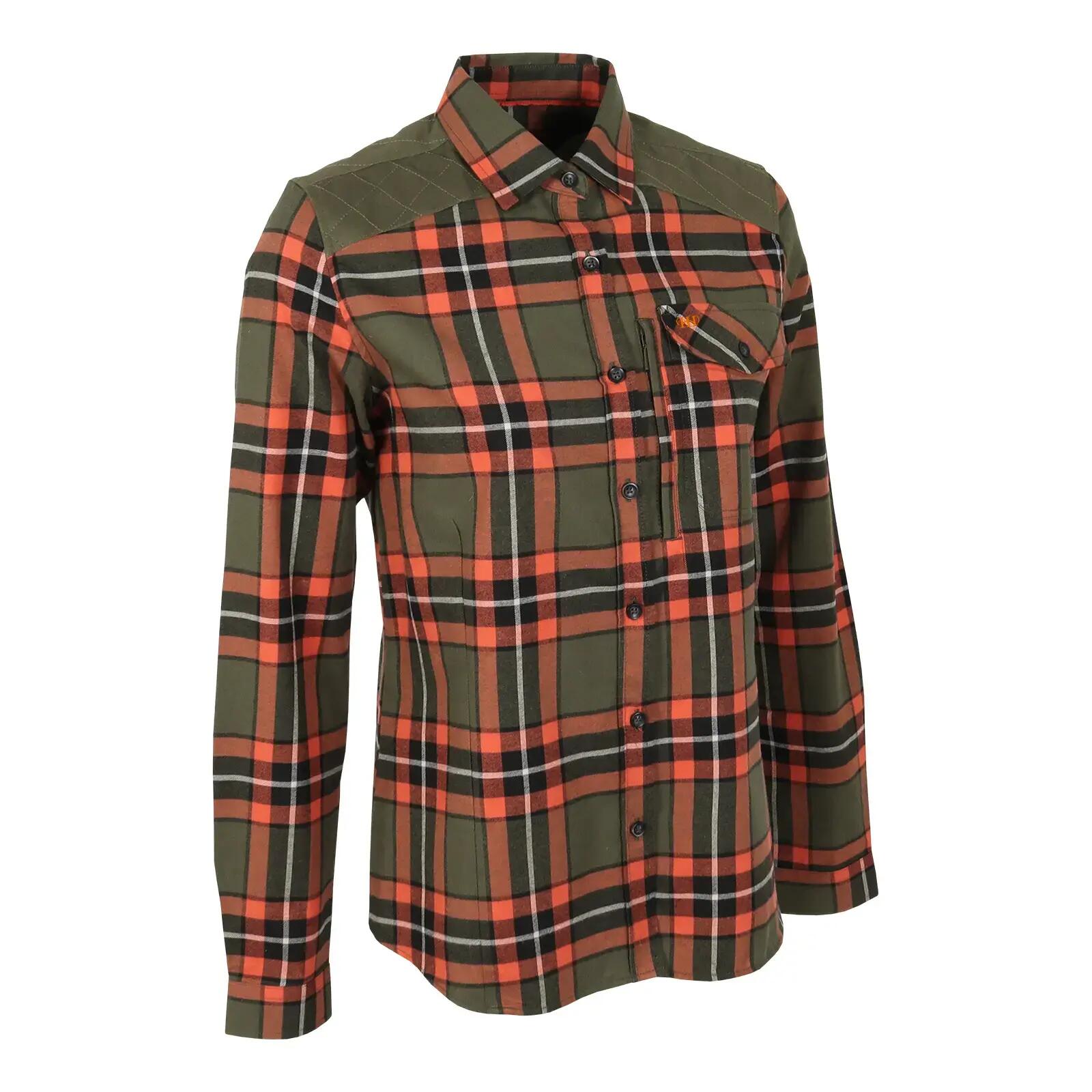 Chemise à carreaux manches longues femme Akah Fuchs 2/4
