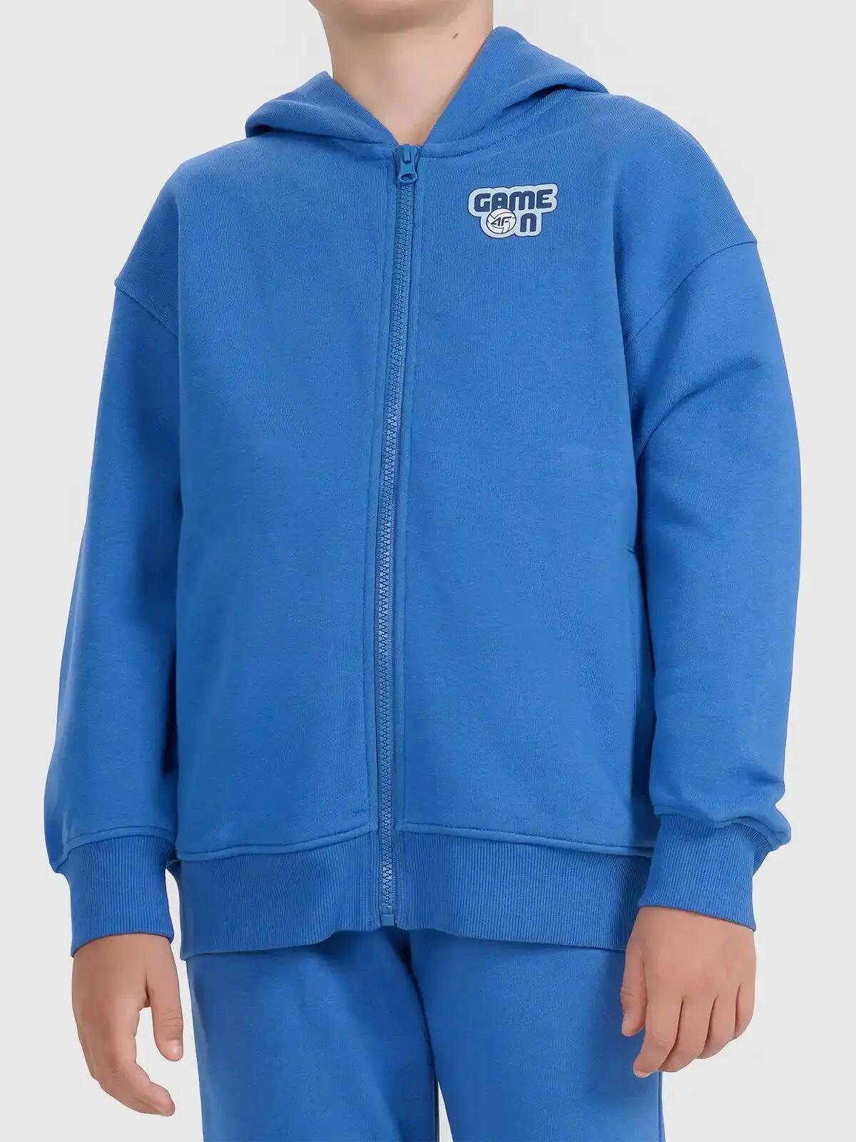 BLUZA DRESOWA 4F DZIEWCZĘCA Z KAPTUREM ROZPINANA 4/5
