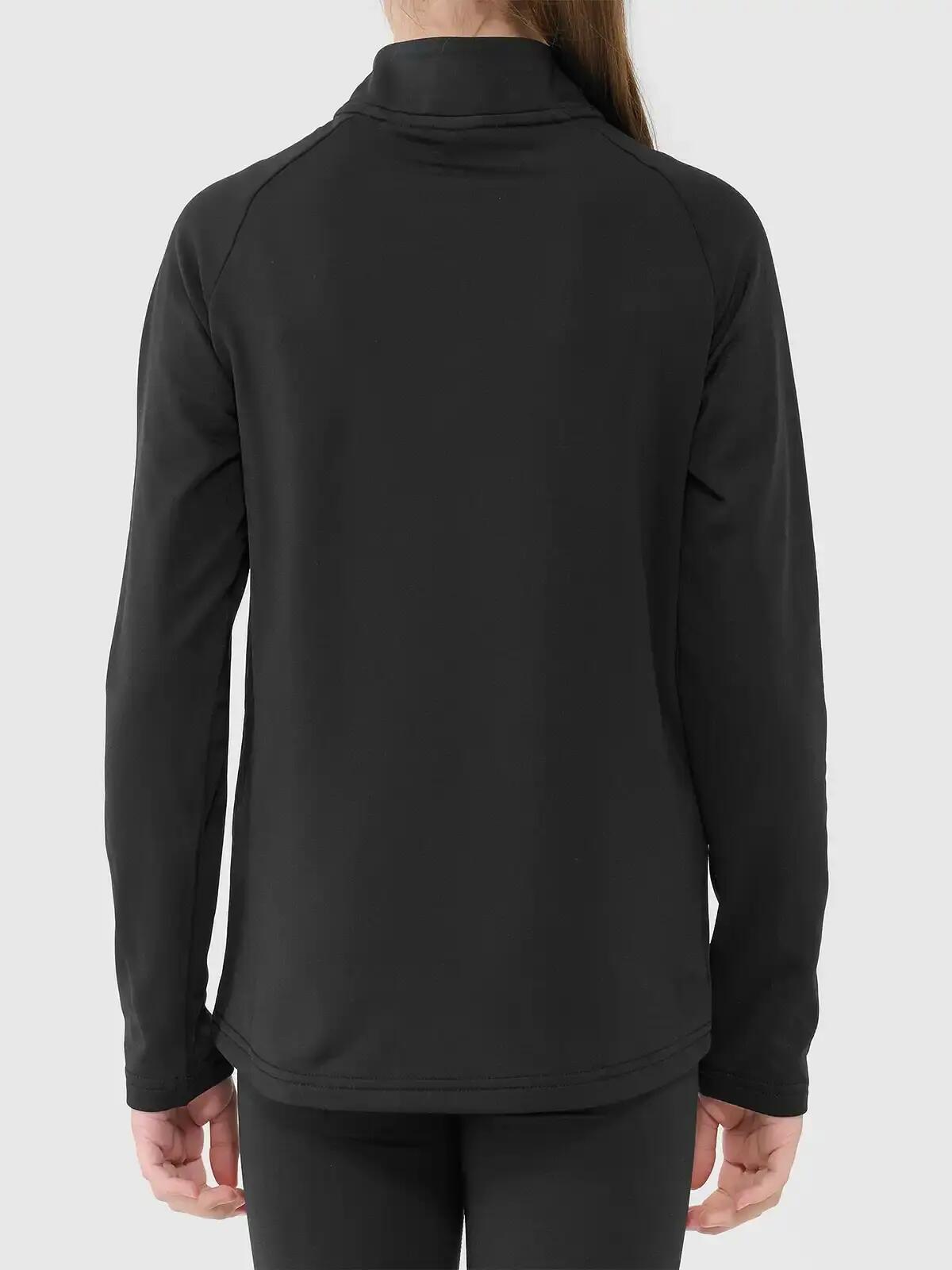 BLUZA DZIEWCZĘCA 4F SPORTOWA TRENINGOWA ROZPINANA Z KAPTUREM 3/4