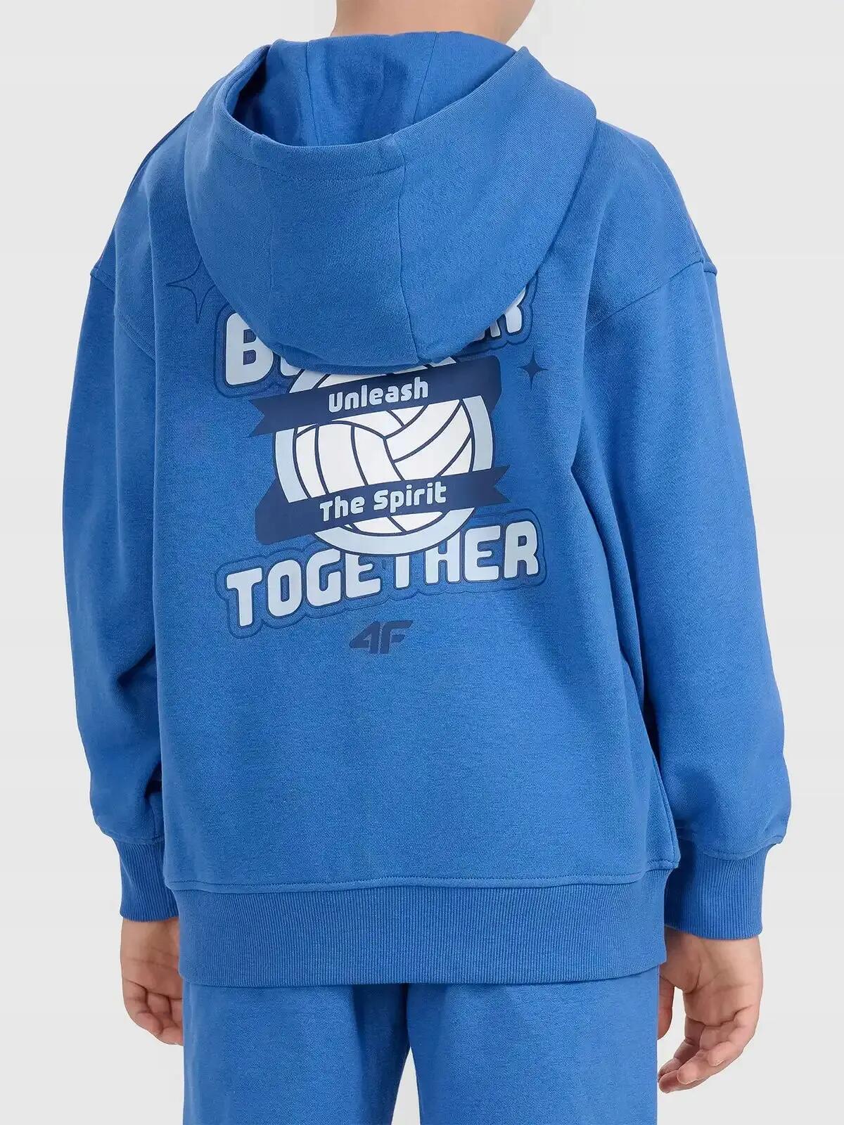 BLUZA DRESOWA 4F DZIEWCZĘCA Z KAPTUREM ROZPINANA 3/5