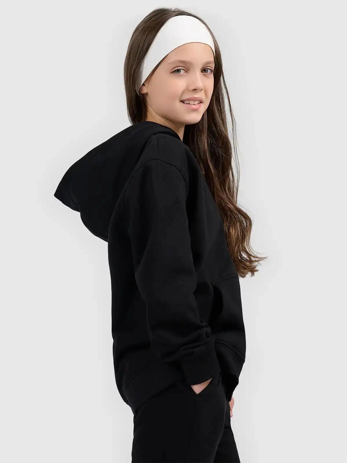 BLUZA DZIEWCZĘCA ROZPINANA 4F DRESOWA Z KAPTUREM 6/11