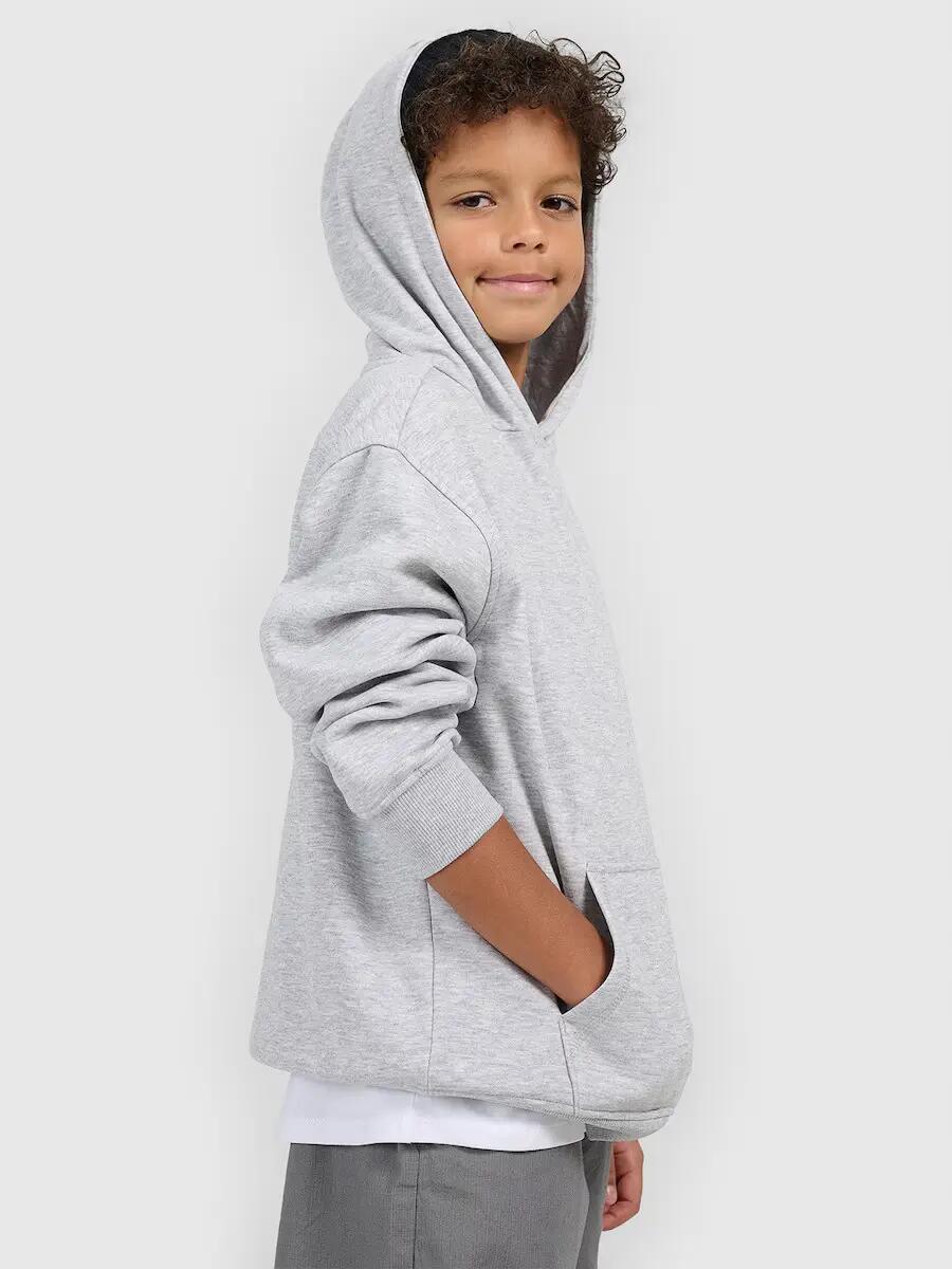 BLUZA CHŁOPIĘCA NIEROZPINANA 4F Z KAPTUREM SPORTOWA DZIECIĘCA SZARA 4/8