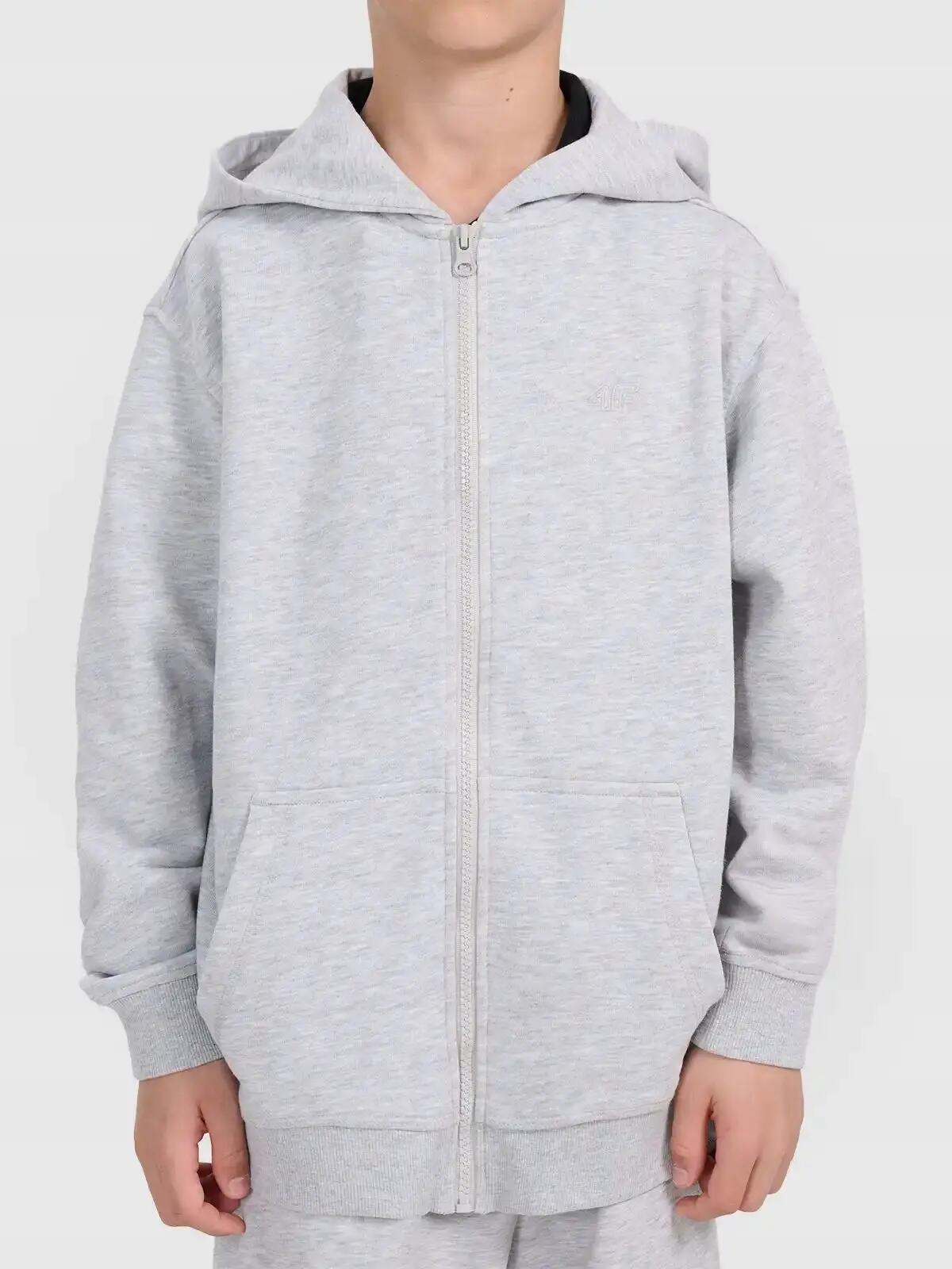 BLUZA CHŁOPIĘCA 4F ROZPINANA Z KAPTUREM SPORTOWA NA CO DZIEŃ 2/6