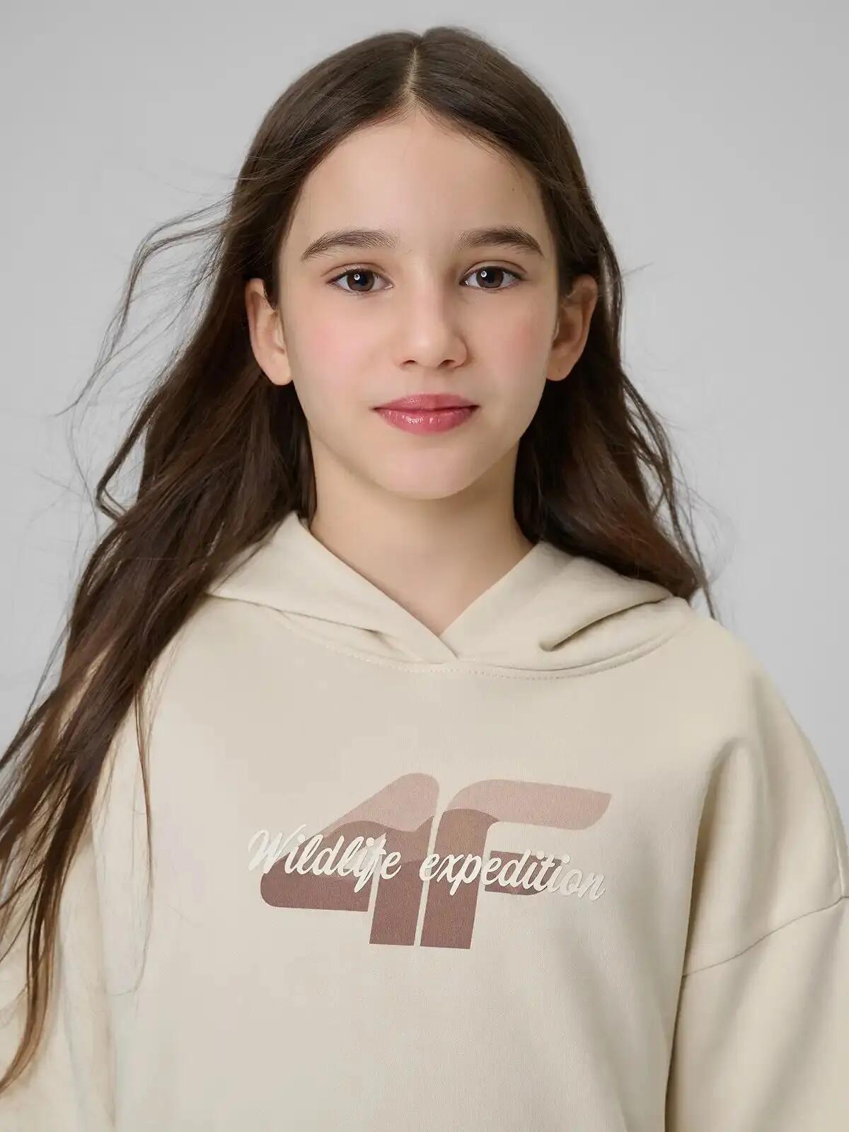BLUZA CHŁOPIĘCA DRESOWA 4F ROZPINANA Z KAPTUREM SPORTOWA 5/11