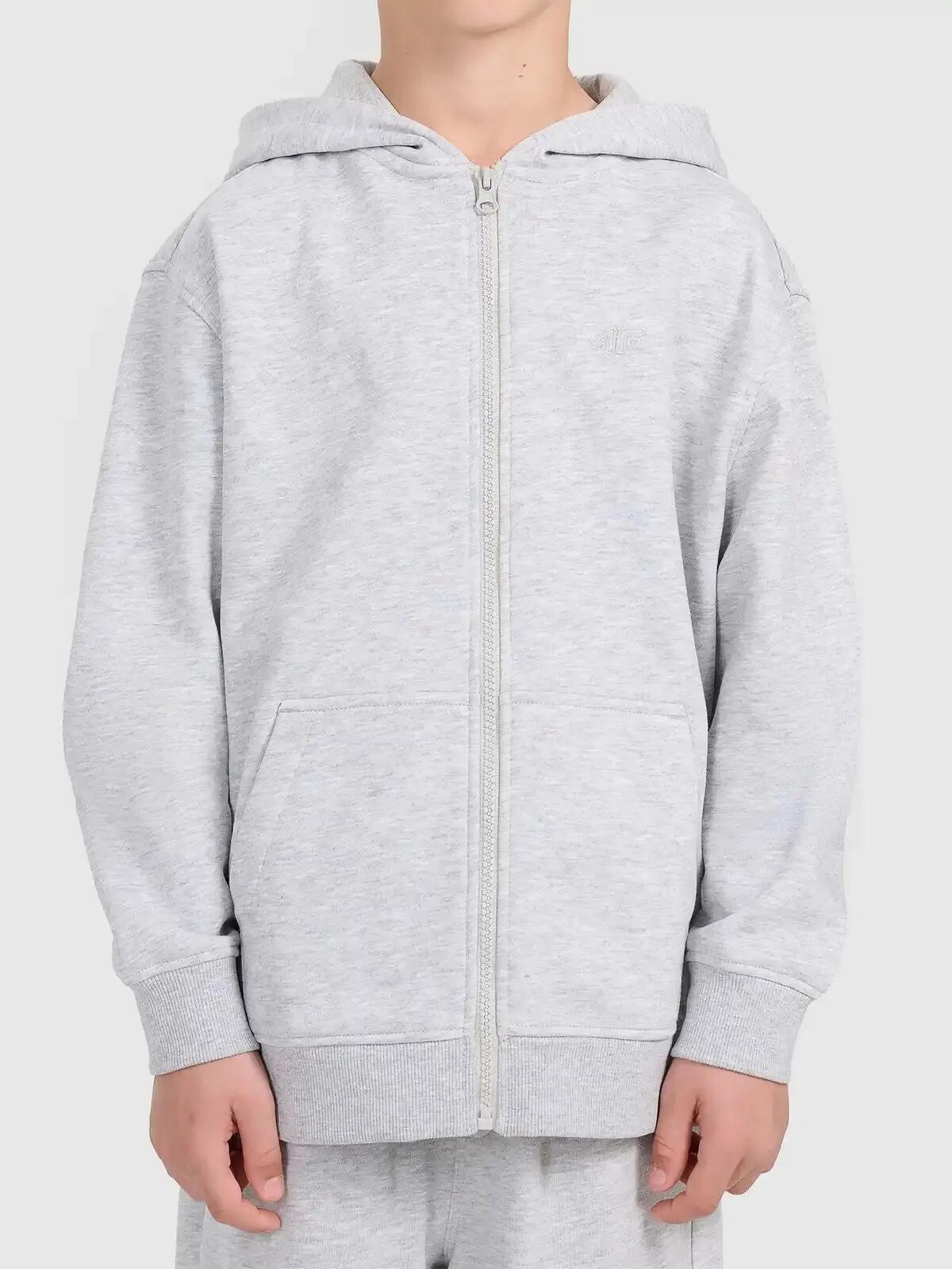 BLUZA CHŁOPIĘCA 4F ROZPINANA Z KAPTUREM SPORTOWA 4/10