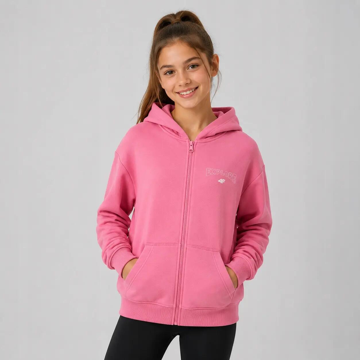 BLUZA CHŁOPIĘCA 4F DRESOWA Z KAPTUREM SPORTOWA 4/6