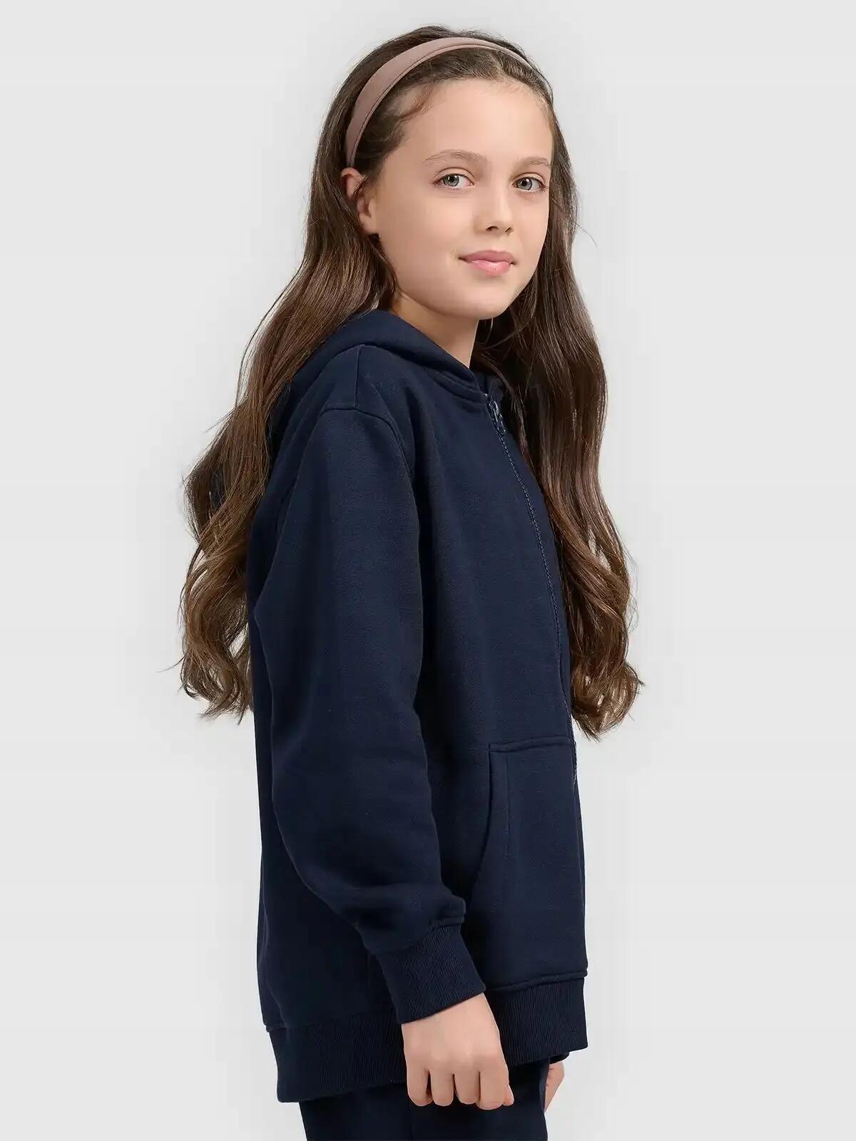 BLUZA DZIEWCZĘCA ROZPINANA 4F DRESOWA Z KAPTUREM 6/11