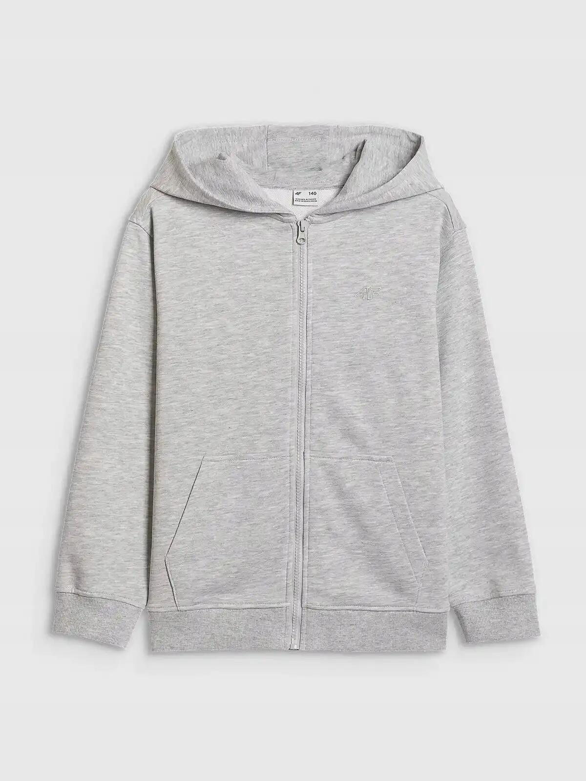 BLUZA DRESOWA DZIEWCZĘCA 4F NIEROZPINANA Z KAPTUREM 11/11