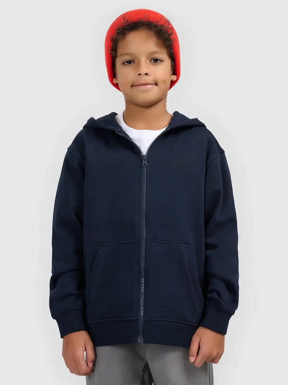 BLUZA CHŁOPIĘCA 4F ROZPINANA Z KAPTUREM SPORTOWA 2/11