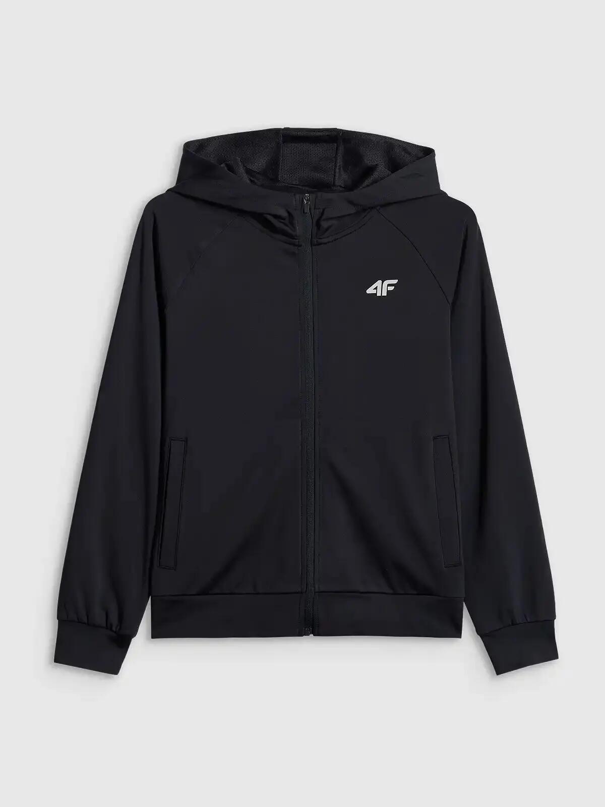 BLUZA CHŁOPIĘCA ROZPINANA 4F Z KAPTUREM SPORTOWA DZIECIĘCA 2/10