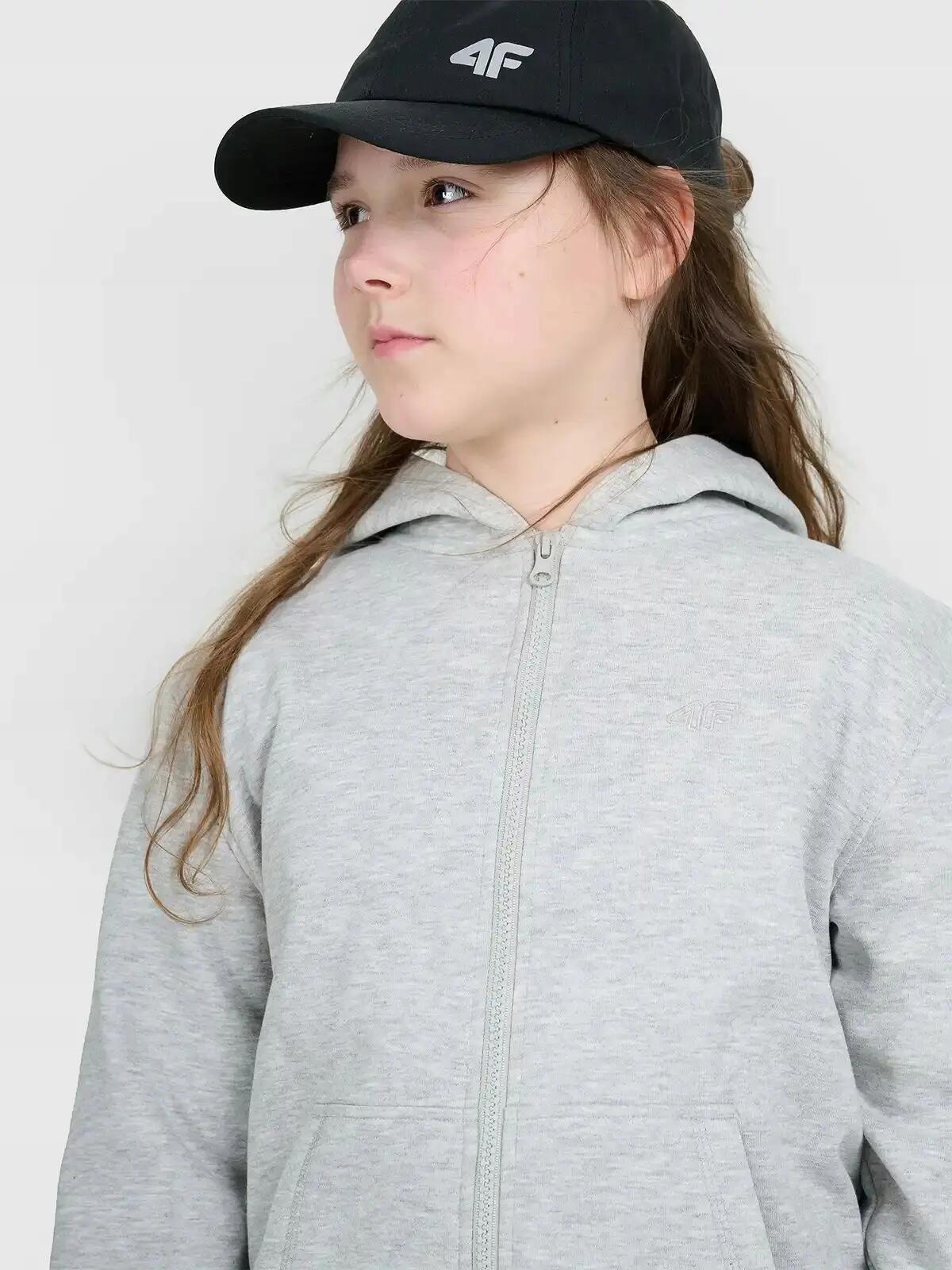 BLUZA DZIEWCZĘCA ROZPINANA 4F DRESOWA Z KAPTUREM 8/11