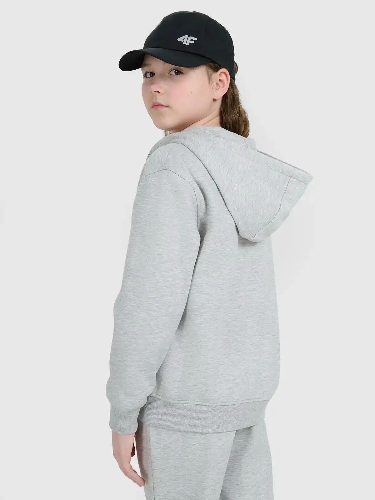 BLUZA DZIEWCZĘCA ROZPINANA 4F DRESOWA Z KAPTUREM 6/11